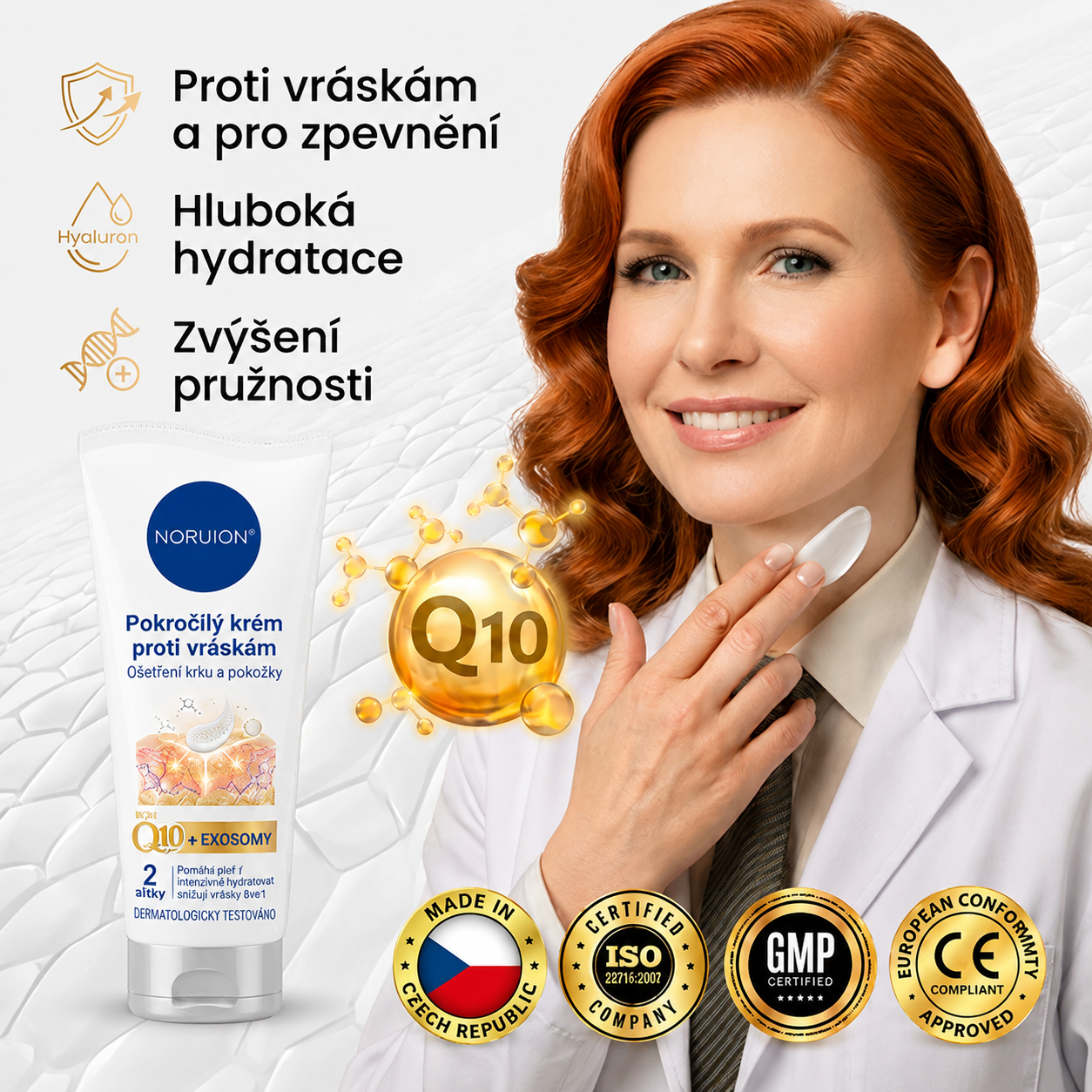 đ„ NORUIONÂź Q10 x RostlinnĂ© nano exosomy â PokroÄilĂœ krĂ©m proti vrĂĄskĂĄm