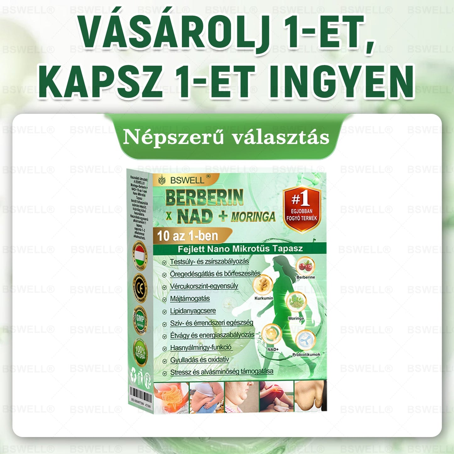 🌟🌟🌟BSWELL® Nano mikrotűs karcsúsító tapasz (Naponta csak egyszer, 28 nap alatt látható változások ✅ Elhízás, szív- és érrendszeri egészség, cukorbetegség, alvási apnoe, bélrendszeri egészség, ízületi problémák és még sok más támogatására)