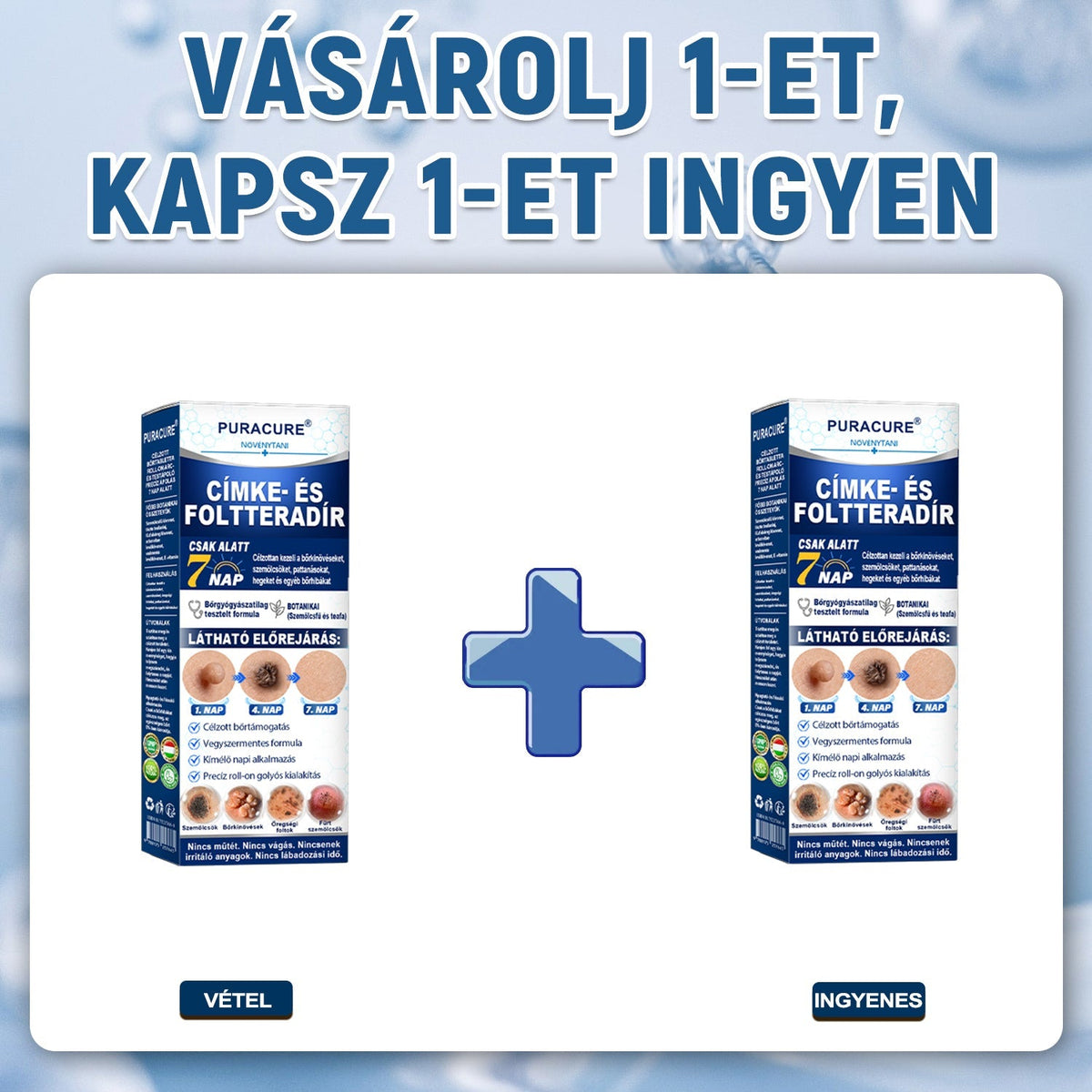PuraCure® 👩‍⚕️ 𝟕 𝐍𝐚𝐩𝐨𝐬 Bőrkinövés- és Folteltávolító Toll Fájdalommentes és Hegmentes Professzionális Rollerball