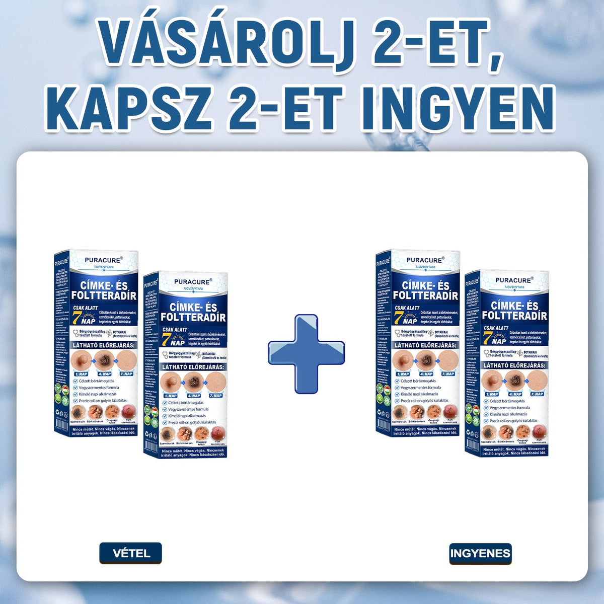 PuraCure® 👩‍⚕️ 𝟕 𝐍𝐚𝐩𝐨𝐬 Bőrkinövés- és Folteltávolító Toll Fájdalommentes és Hegmentes Professzionális Rollerball