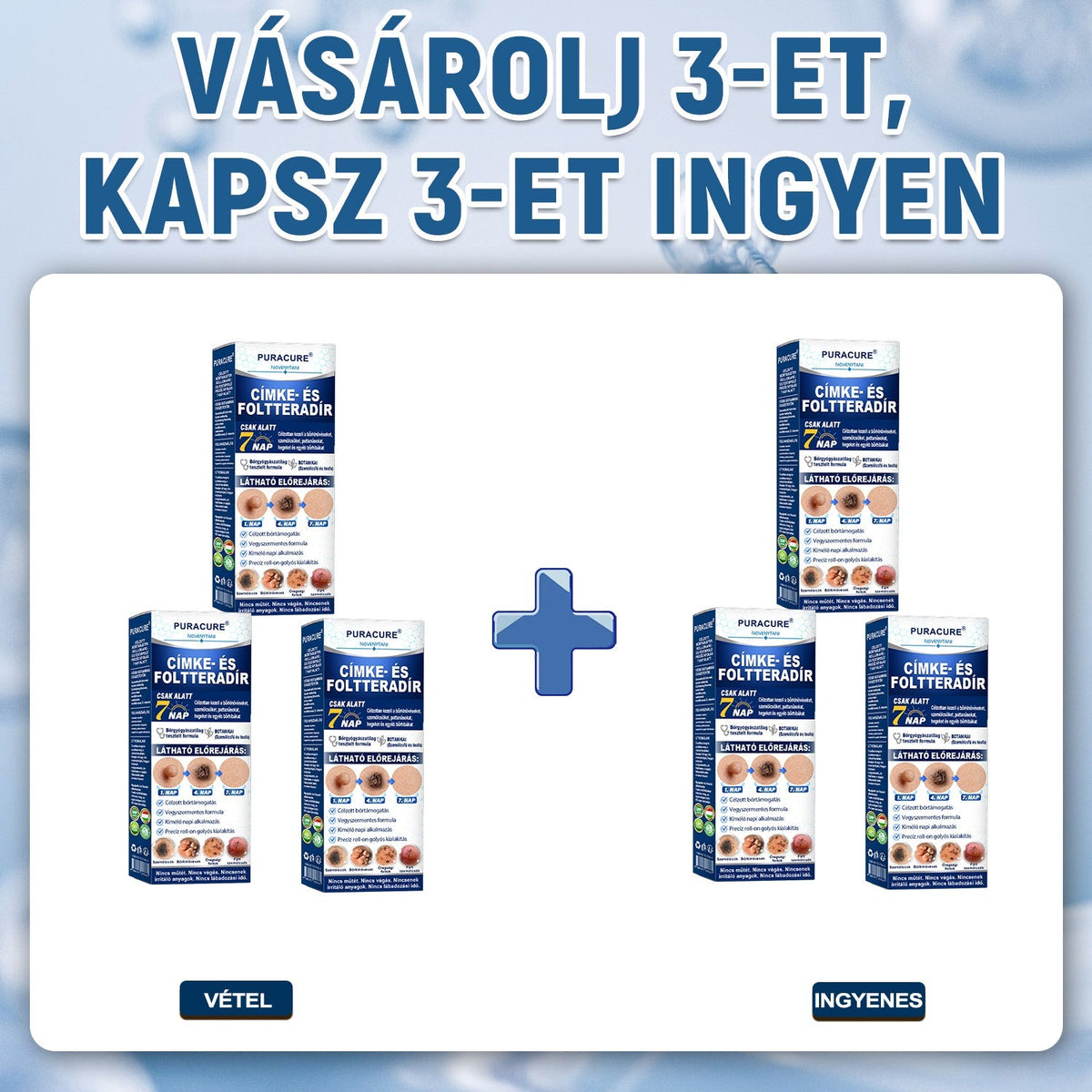 PuraCure® 👩‍⚕️ 𝟕 𝐍𝐚𝐩𝐨𝐬 Bőrkinövés- és Folteltávolító Toll Fájdalommentes és Hegmentes Professzionális Rollerball