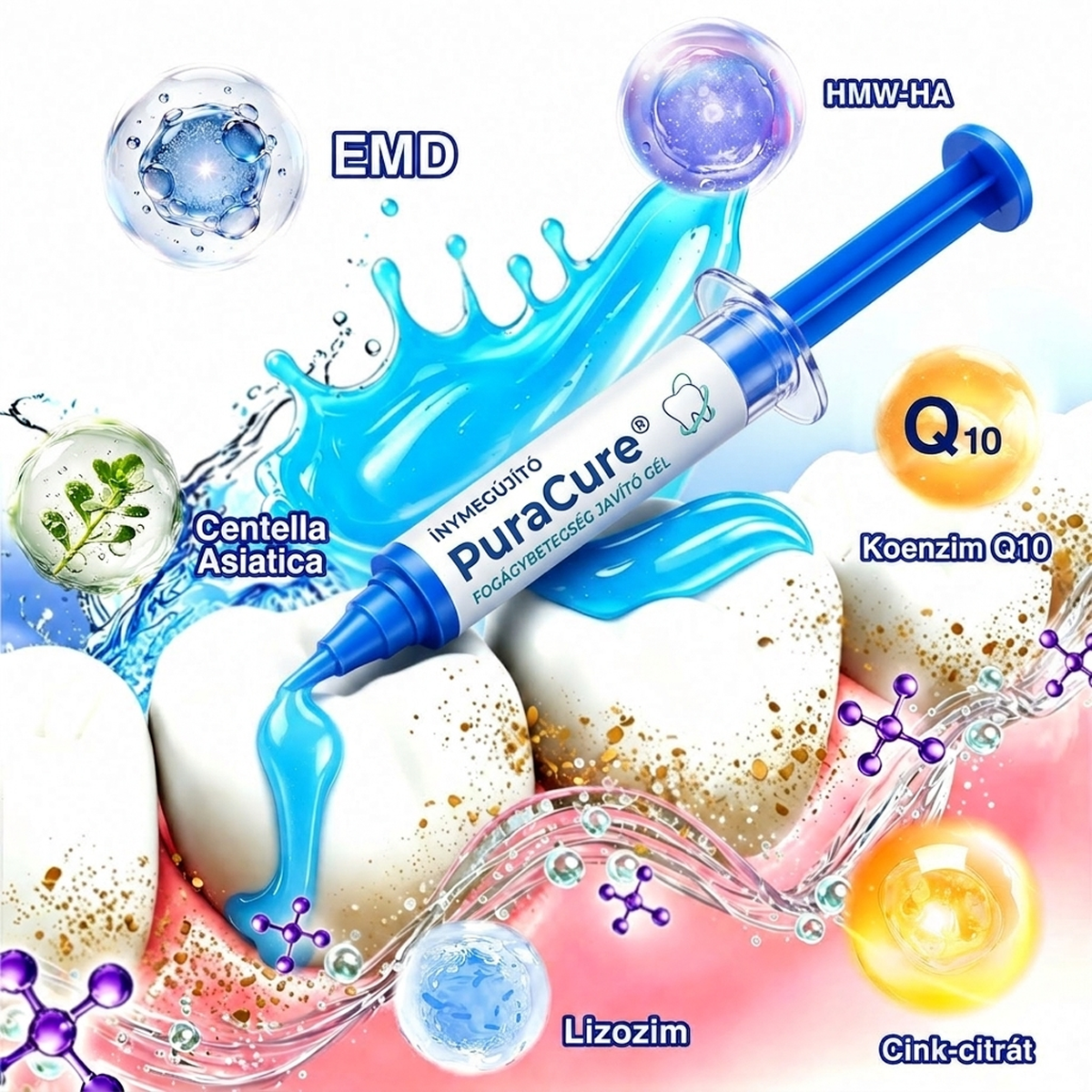 🇭🇺👨‍⚕️👨‍⚕️👨‍⚕️✅🦷 PuraCure® ÍNYMEGÚJÍTÓ – Parodontális helyreállító gél🧂