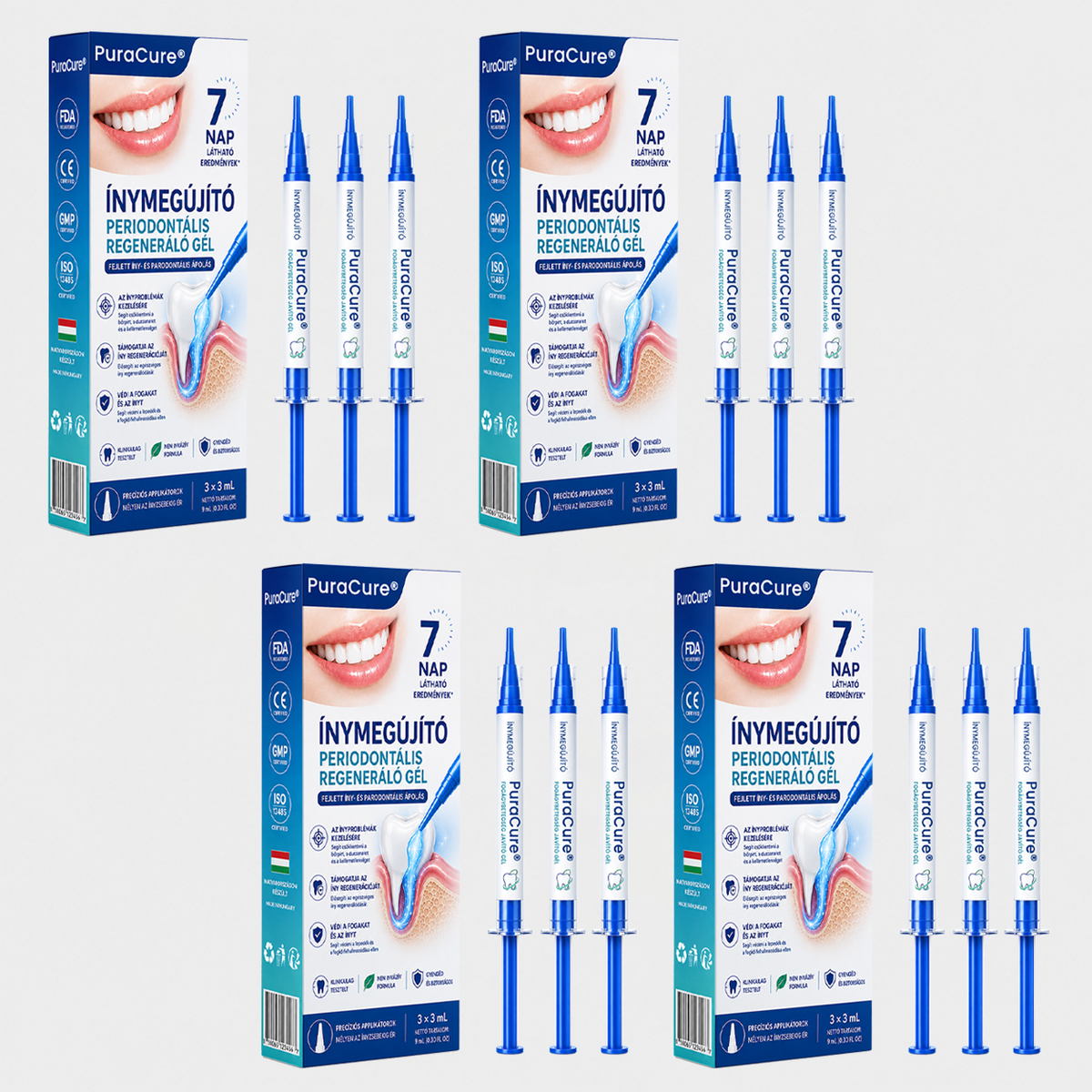 🇭🇺👨‍⚕️👨‍⚕️👨‍⚕️✅🦷 PuraCure® ÍNYMEGÚJÍTÓ – Parodontális helyreállító gél🧂